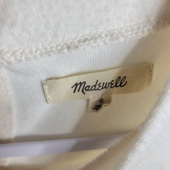 Madewell Brushed Puff Sleeve Top Ivory Small NG574 Classic Quiet Luxury Staple - Picture 4 of 8